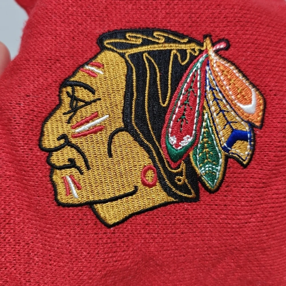 Y2K The Chicago Blackhawks Hockey NHL Thick Tassles Long Mitchell & Ness